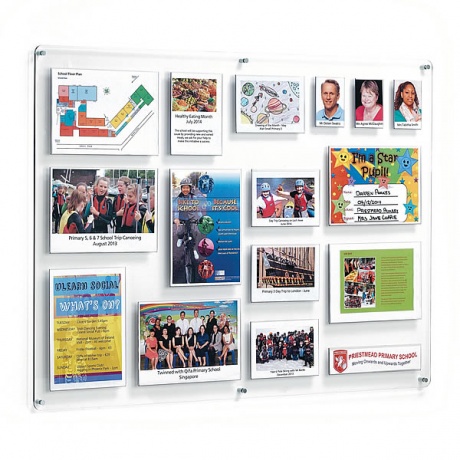 Crystal Wall School Achievements Board - Landscape